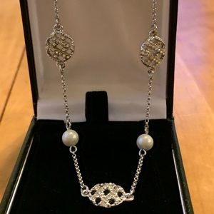 Ralph Lauren Pearl & CZ Necklace